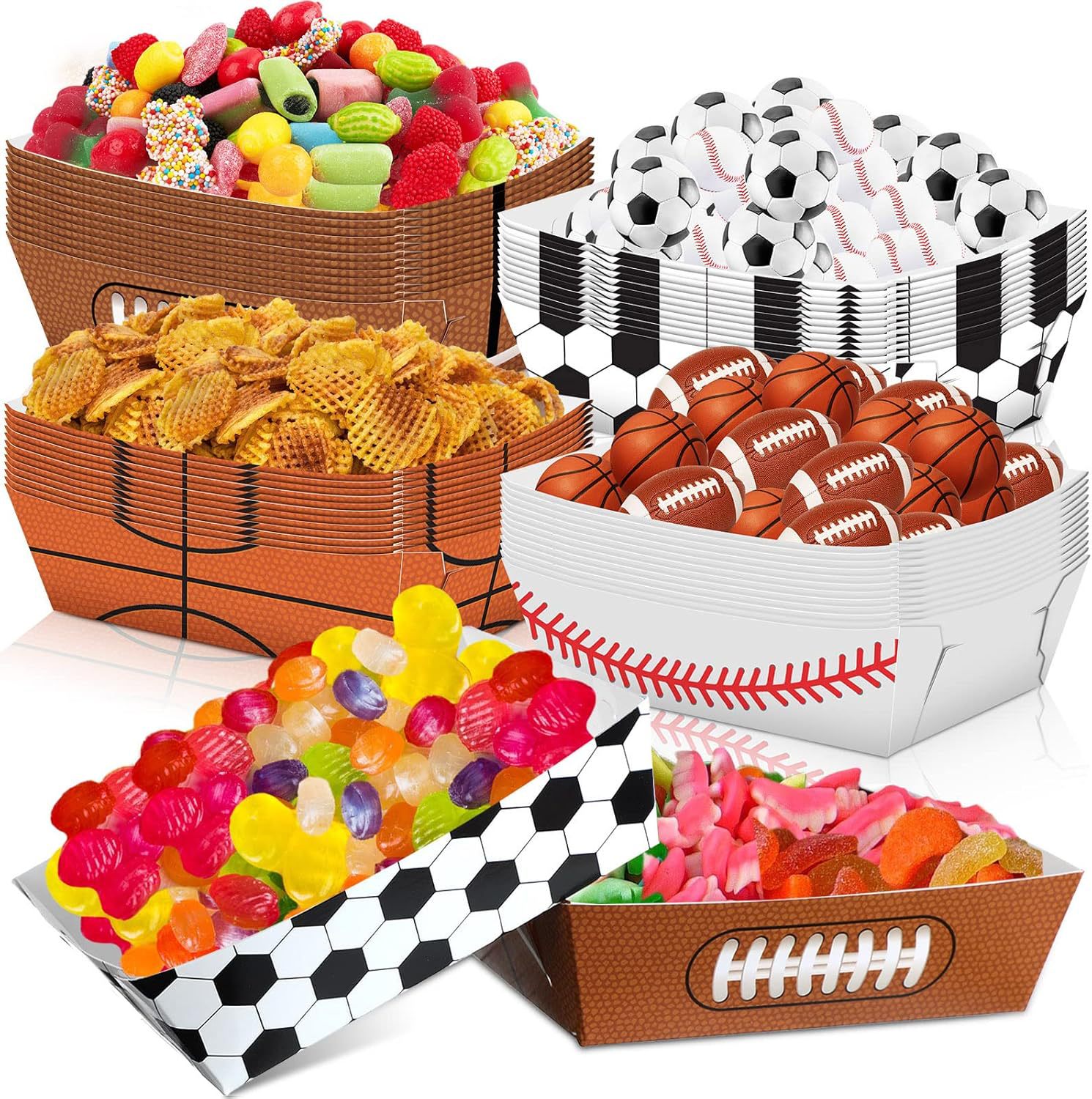 Food Snacks For Baby Shower - 6-48 шт. одноразовых бумажных подносов для